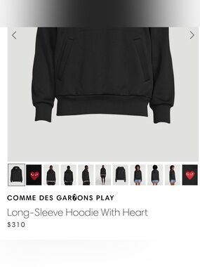 Comme des Garçons Play Black Long-Sleeve Hoodie